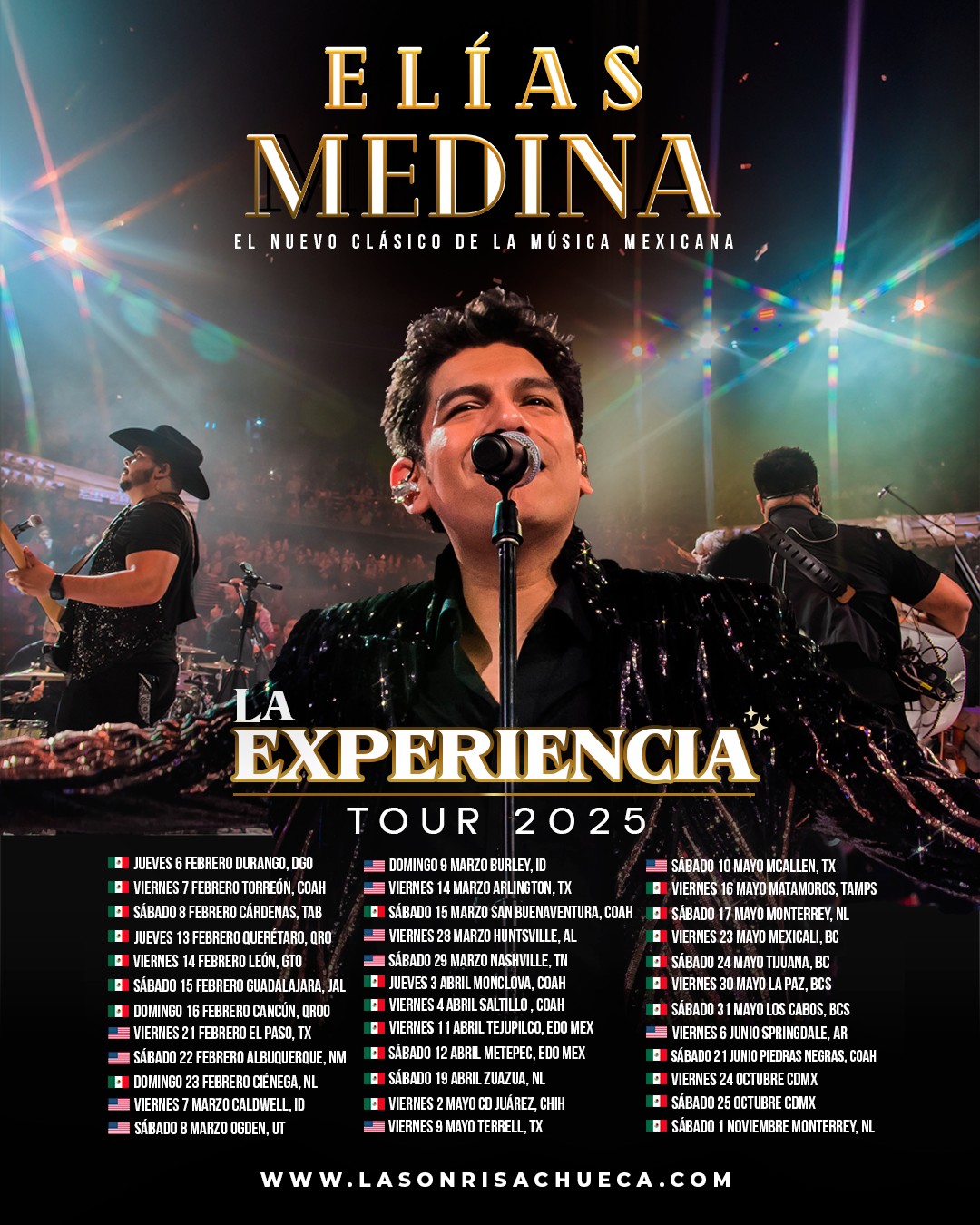 Elias Medina La Experiencia Tour Poster 2025
